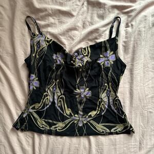 y2k Guess collection black and purple tank medium